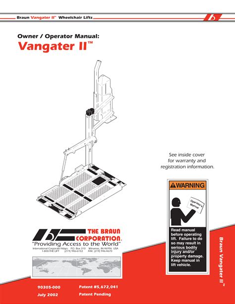 braun wheelchair lift parts manual Doc