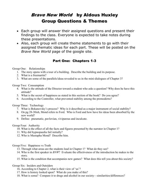 brave new world study guide questions Kindle Editon