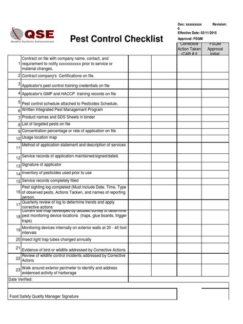 brc audit guidelines pest control Reader