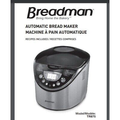 breadman pro tr850 manual Ebook PDF