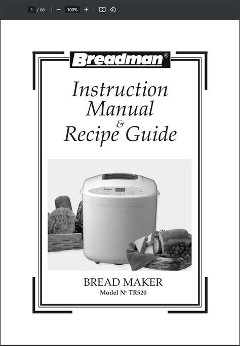 breadman tr520 recipe manual Doc