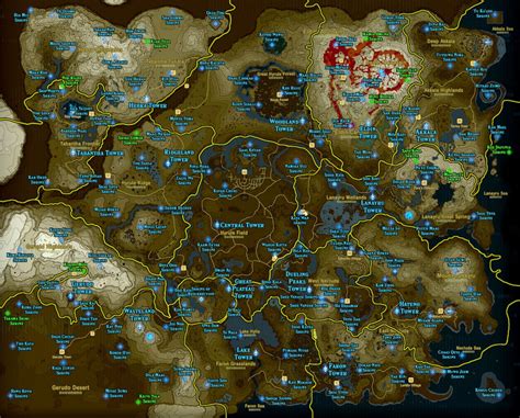 breath of the wild map of shrines