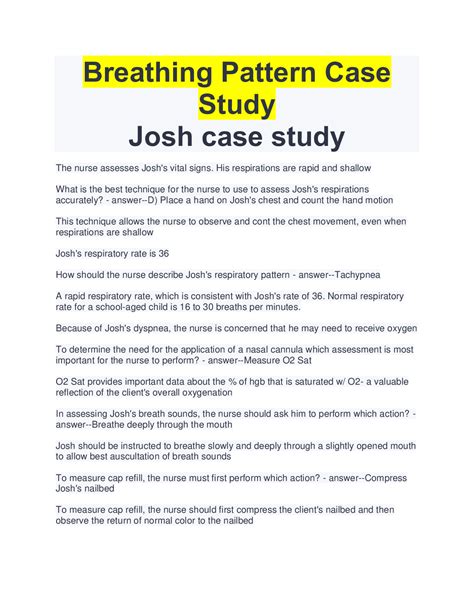 breathing patterns case study evolve answers PDF