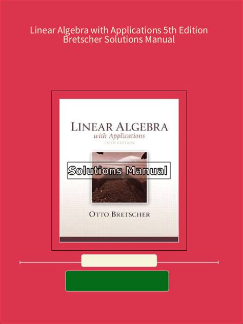 bretscher linear algebra 5th edition solutions pdf Epub