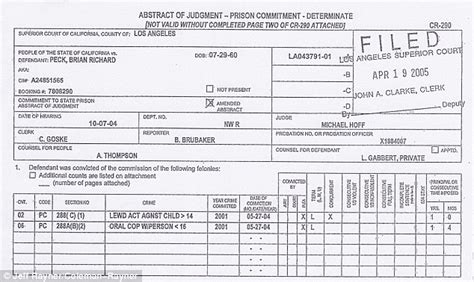 brian peck unsealed court documents pdf