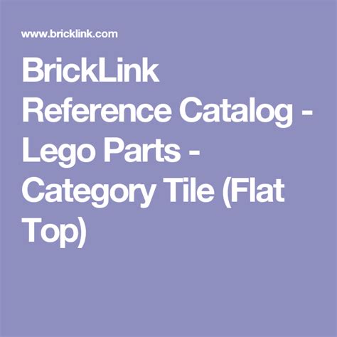 Bricklink Parts Catalog