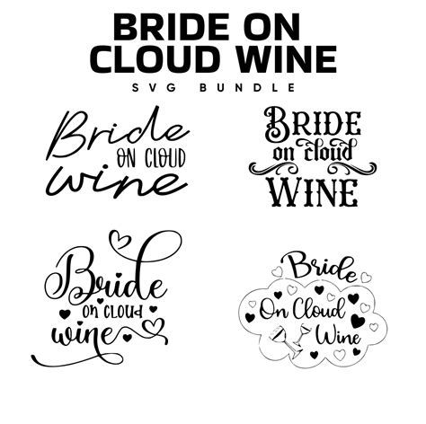 Bride On Cloud Wine Svg