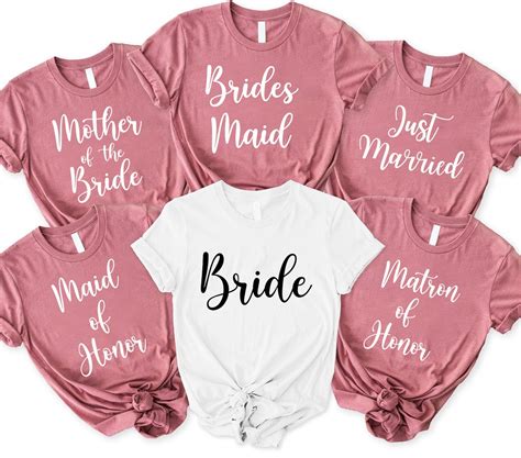 bridesmaid and maid of honor shirts