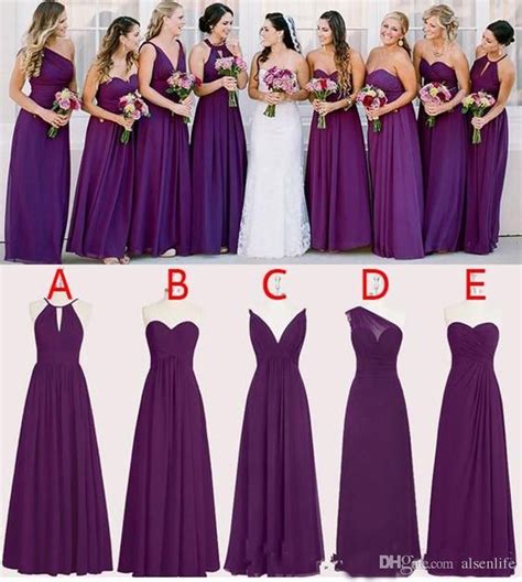 bridesmaid dresses in dark purple