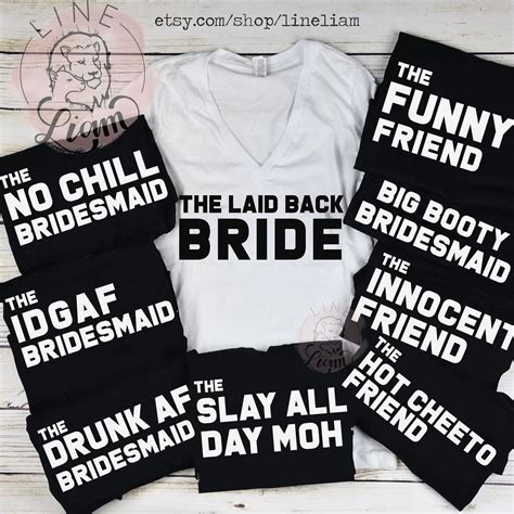 bridesmaid funny shirts