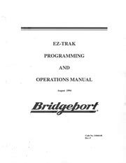 bridgeport ez trak programming manual Epub