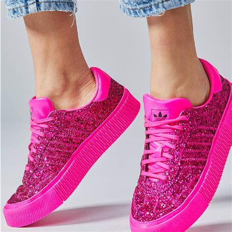 bright pink sneakers