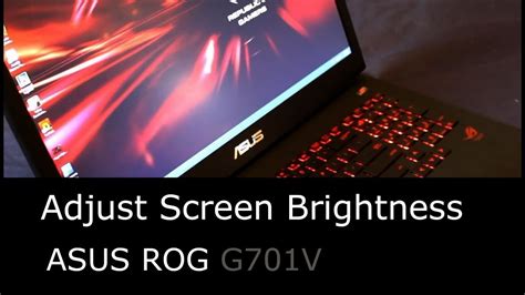 brightness wont change asus rog