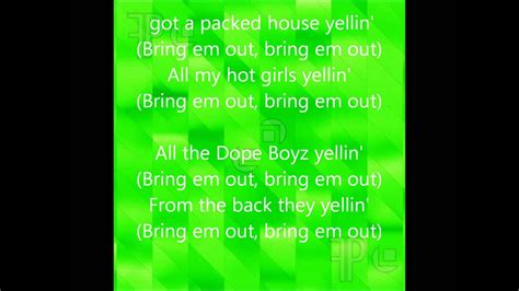 bring em out lyrics