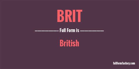 brit full form