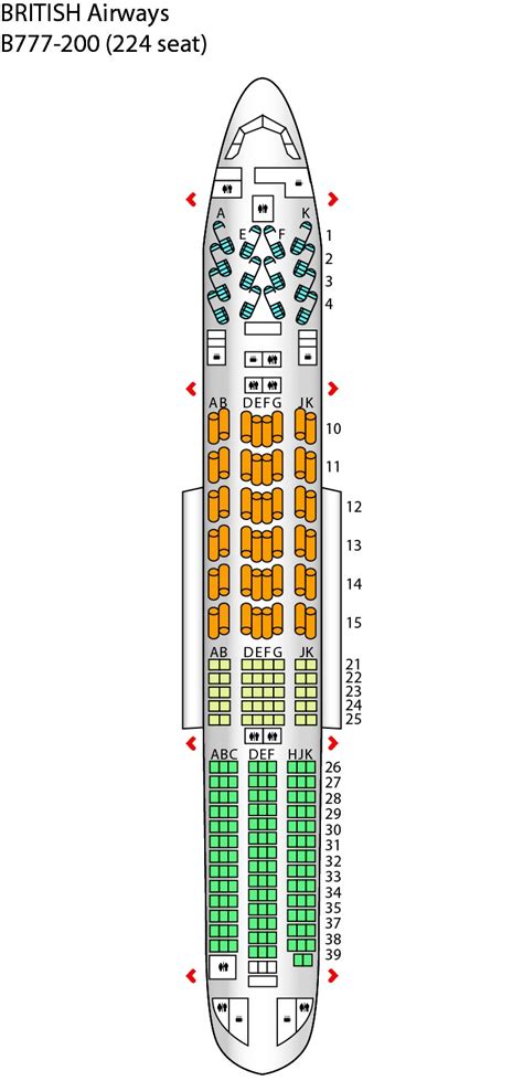 british airways 777 seat map