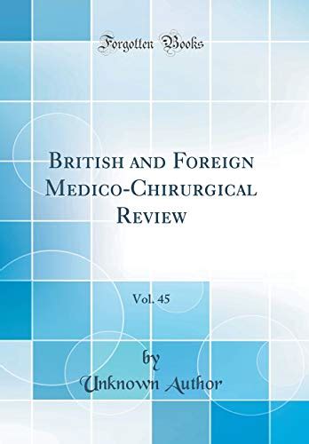 british foreign medico chirurgical review vol Epub