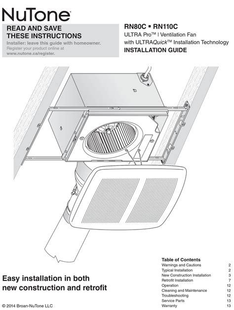 broan nutone 722 owners manual Epub