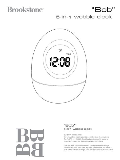 brookstone egg clock instruction manual Reader