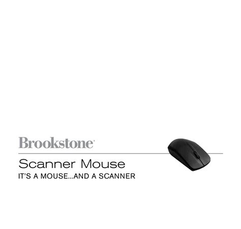 brookstone scanner mouse manual PDF