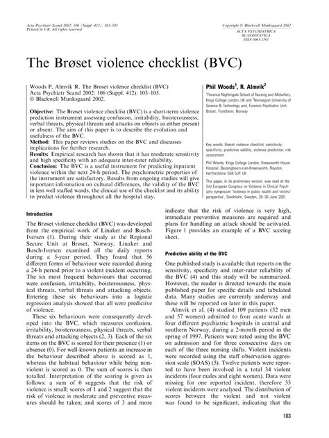 broset violence assessment pdf Epub