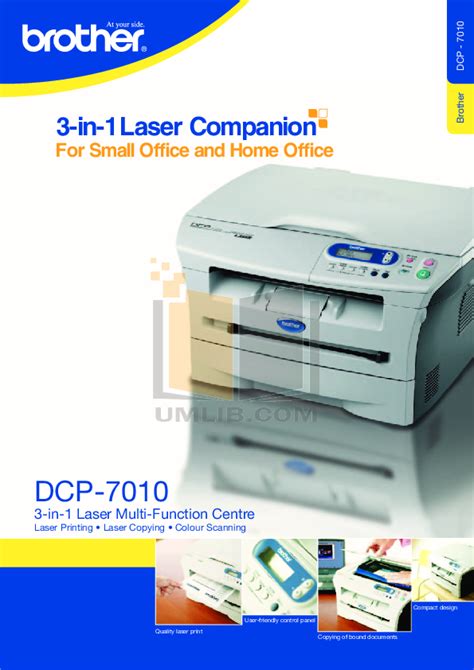 brother dcp 7010 multifunction printers accessory owners manual PDF