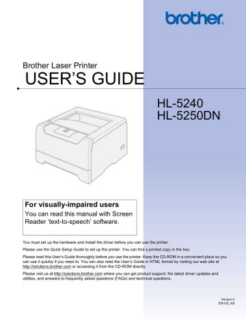 brother hl 5250dn printers accessory owners manual Doc