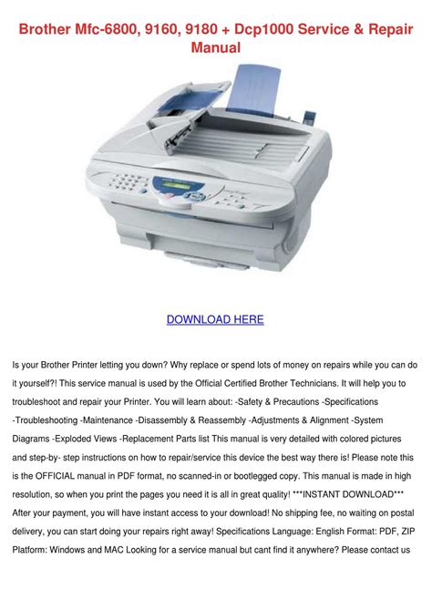 brother mfc 6800 troubleshooting PDF