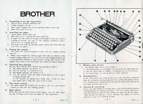brother typewriter instruction manual Doc