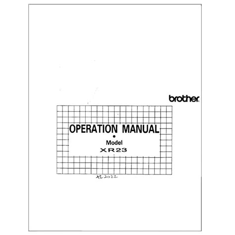 brother xr 23 sewing machine manual Ebook Epub