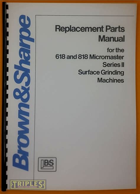 brown and sharpe 618 grinder parts manual Kindle Editon