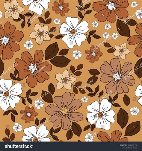 brown floral