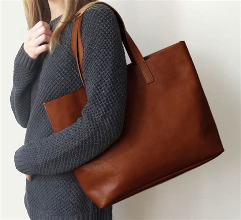 brown tote bag