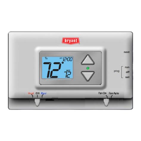 bryant thermostat manual user manuals PDF