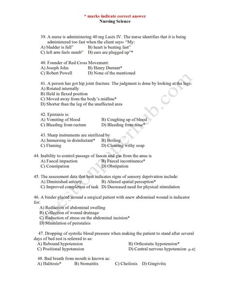 bsc nursing question paper Reader