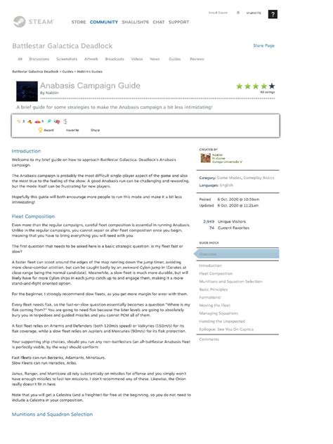 Bsg Deadlock Walkthrough