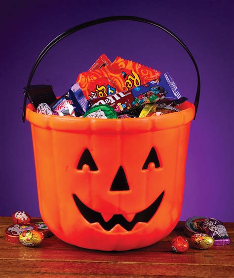 bucket of halloween candy