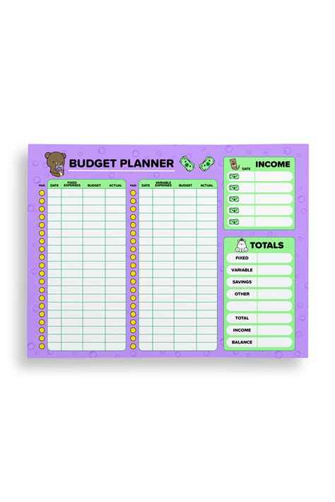 budgeting pads