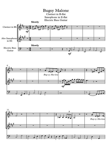 bugsy malone orchestral score pdf Doc