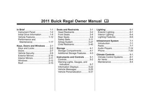 buick regal nav manual 2011 Reader