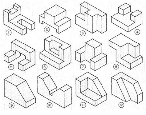 building blocks isometric drawing Kindle Editon