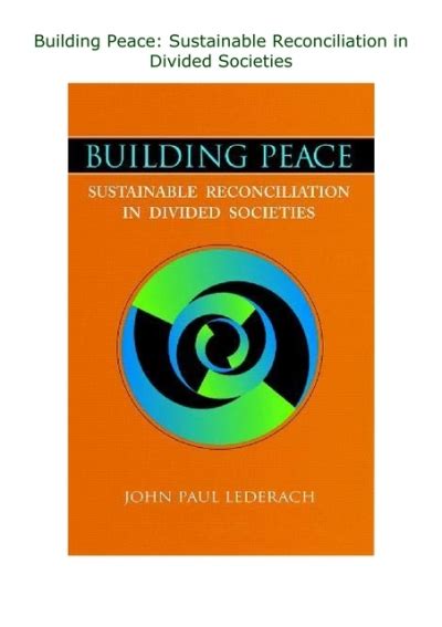 building peace sustainable reconciliation in divided societies Epub