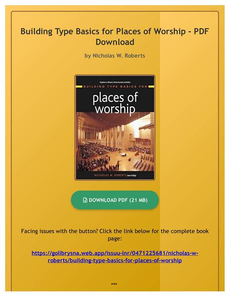 building type basics for places of worship Kindle Editon