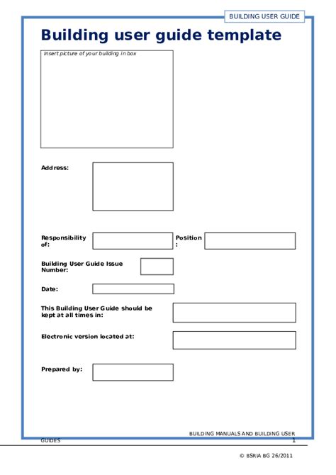 building user guide template Reader