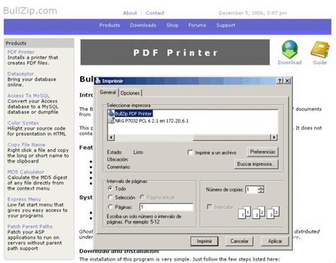 bull zip pdf printer Doc