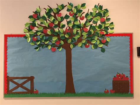 bulletin boards with apples