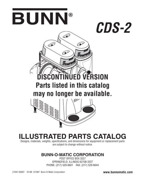 bunn cds 2 owners manual Doc