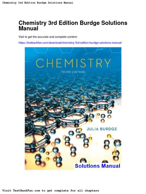 burdge chemistry third edition answers Kindle Editon