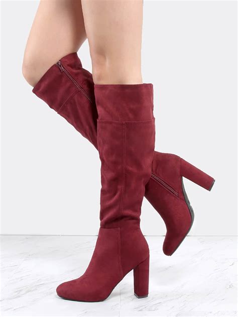 burgandy boots