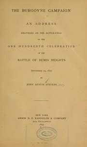 burgoyne campaign delivered battle field celebration Epub